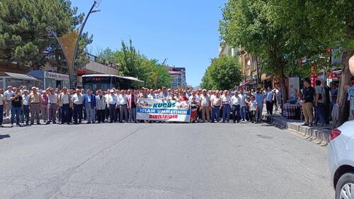 Bingöl'de Gazze İçin Yürüyüş