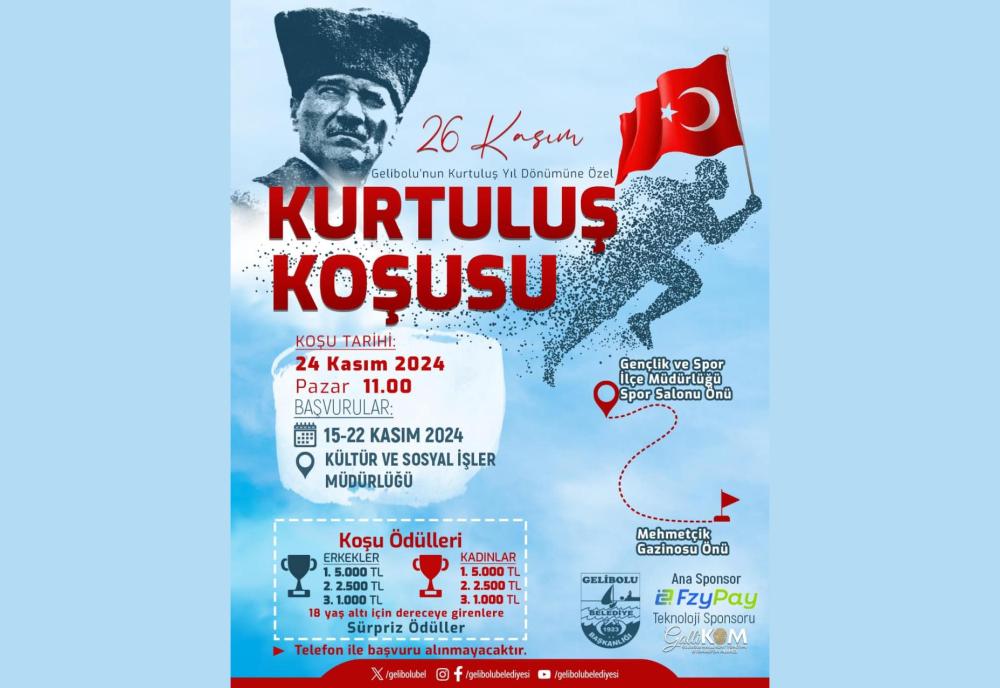 GELİBOLU’DA KURTULUŞ GÜNÜ İÇİN GELENEKSEL KOŞU ETKİNLİĞİ DÜZENLENİYOR