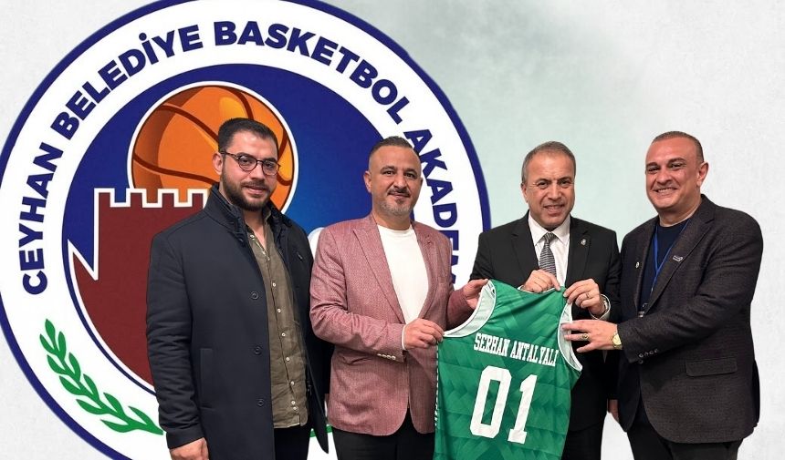 CEYHAN BELEDİYE BASKETBOL AKADEMİSİ YÖNETİMİ, TBF GENEL SEKRETERİ SERHAT ANTALYALI İLE GÖRÜŞTÜ