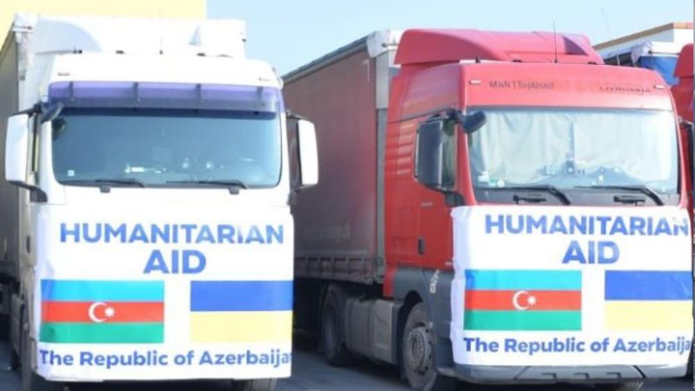 AZERBAYCAN'DAN UKRAYNA’YA ELEKTRİK ALTYAPISI İÇİN 2 TIR YARDIM