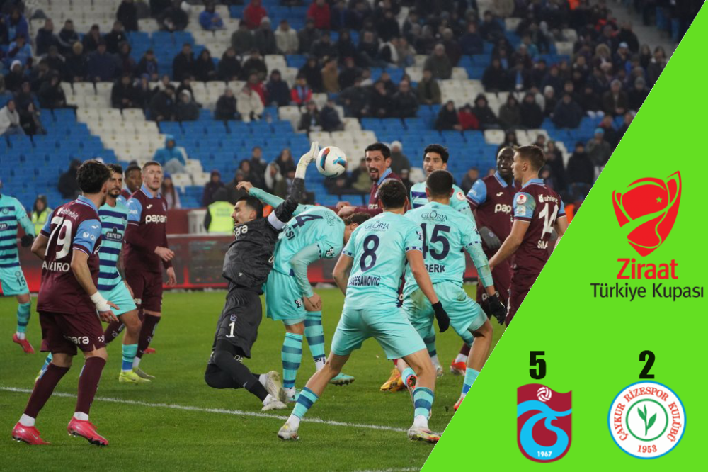 ÇAYKUR RİZESPOR’UN KUPA MACERASI TRABZON’DA SONA ERDİ