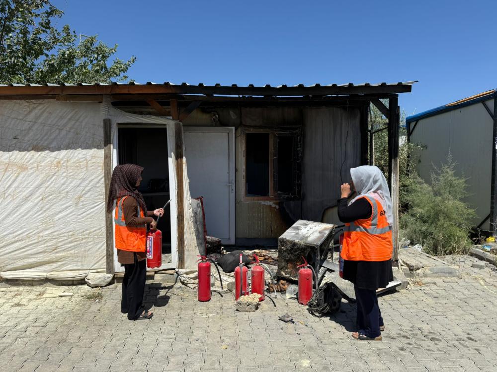 Adıyaman’da Konteynerde Klima Yangını