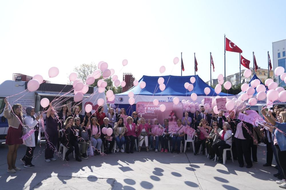 KARTAL’DA PEMBE BALONLAR UMUT İÇİN YÜKSELDİ